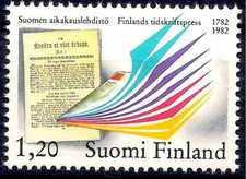 Finlandia 1982 Giornale Rivista Scrittura Letteratura Stampa Giornalisti 1v MNH