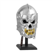 Elmetto Teschio Umano Argento