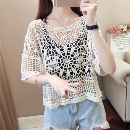 Donna pizzo uncinetto top - pizzo,