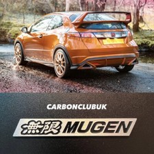 Distintivo Mugen per Honda Civic Type R FN2 Spoiler Posteriore - Emblema Ala Alluminio