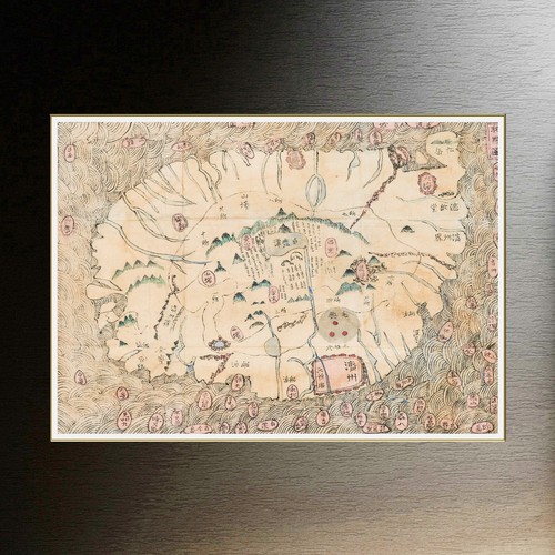 Vecchia mappa dell - 'isola, di