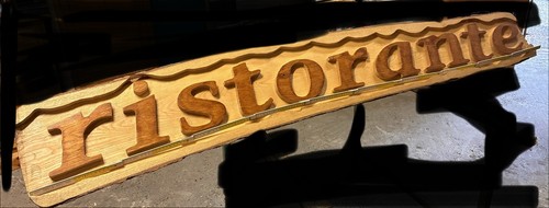 Insegna legno per - in,