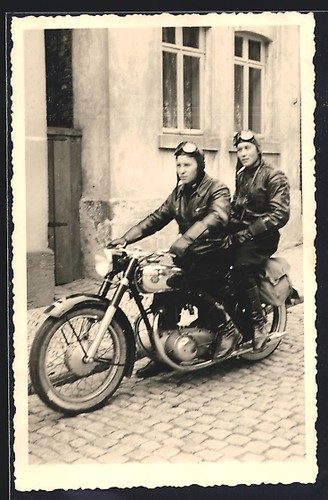 Cartolina fotografica moto