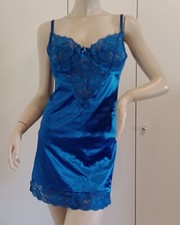SOTTOVESTE BABY DOLL + SLIP BLU NEFER TAGLIA 3 SEXY LINGERIE INTIMO