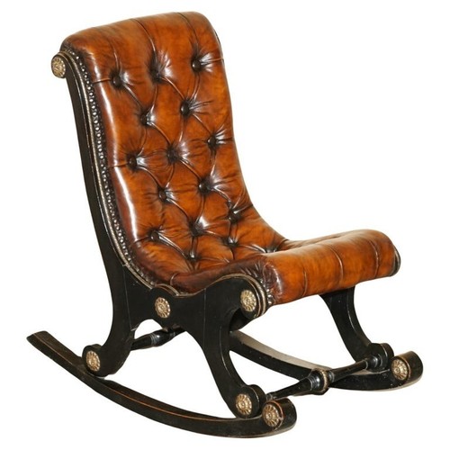 Sedia dondolo chesterfield - a,