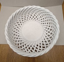 Mulino Bianco portapane cestino centrotavola in ceramica bianca diametro cm 24