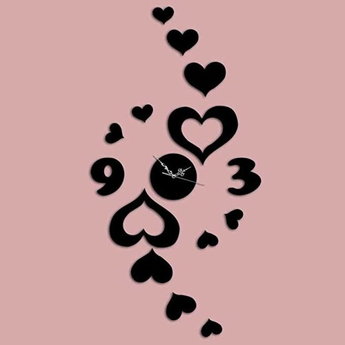 Orologio parete con cuori - orologio,