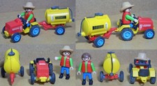 PLAYMOBIL: BIMBO su TRATTORINO AGRICOLO con SPARGILIQUAME - COME DA FOTO