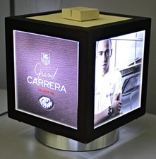 Espositore Luminoso e Rotante TAG Heuer Originale da Vetrina d'Epoca con 4 Foto