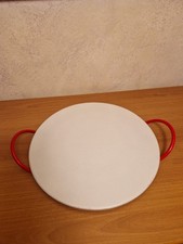 Vassoio Pietra Refrattaria Con Supporto Metallo Ideale Per Forno e Frigorifero 