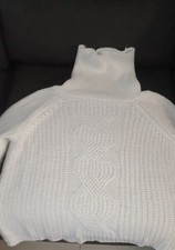 Maglione Donna A Collo Alto Bianco Taglia Unica 