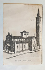 cartolina pescarolo cremona nuova chiesa f.piccolo 1922