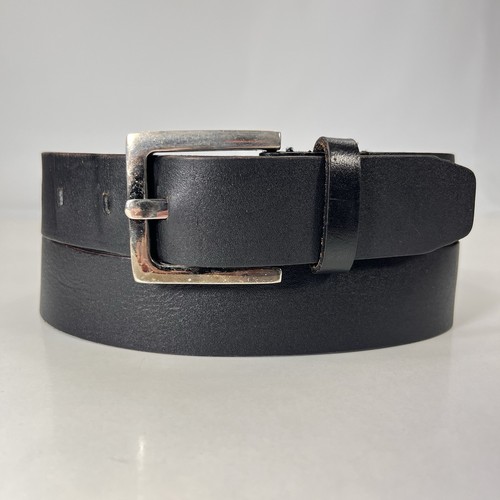 Cintura pelle mucca nera - in,