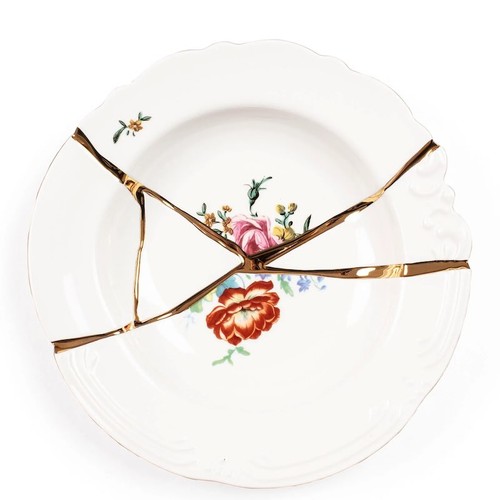 Piatto fondo seletti kintsugi - piatto,