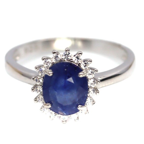 Anello zaffiro blu