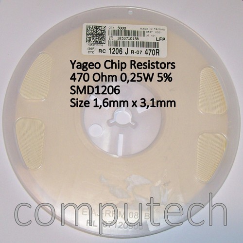 Pezzi 470 ohm 25w 5 - pezzi, 0,25w