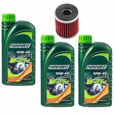 Filtro olio motore HF140 set 10W40 3 litri per Yamaha WR 250 YZ 450 WR450 YZ250