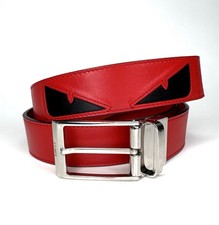Fendi Monster Red Leather Belt