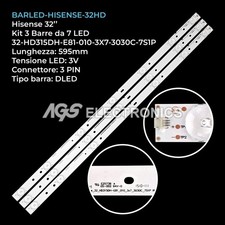 KIT 3 BARRE STRIP LED TV