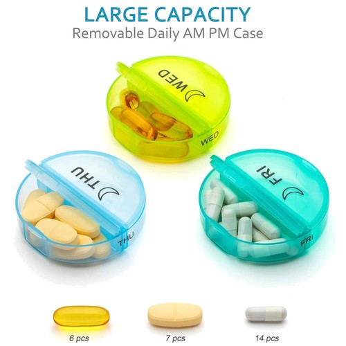 Rainbow pill box organizer - pill,