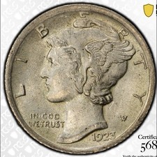 1923 MS62FB PCGS Mercury Dime