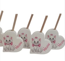 Bomboniera battesimo profumatore Cuore Diffusore Gattina Minu ARISTOGATTI Minnie