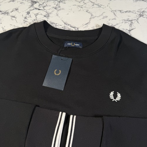 Fred perry felpa uomo nera - perry,