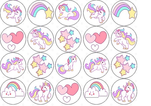 Cialda unicorno cup cake - cialda,