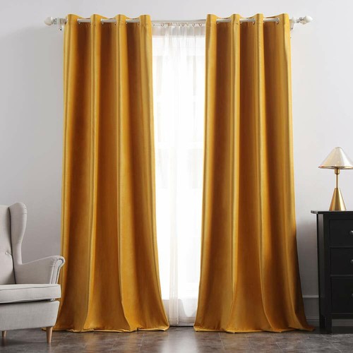 Miulee tende velluto giallo - tende,