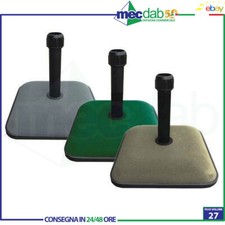 Base Per Ombrellone In Cemento Con Struttura Metallica 45x45Cm 25 Kg Vari Colori