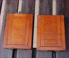 2 piccoli portalastre in legno misura esterna cm 10,2x13,7 per lastre cm 8,5x11