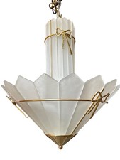 Lampadario Art Déco in vetro