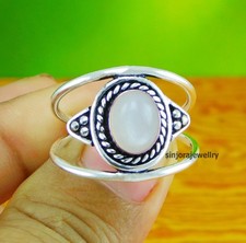 Anello regalo fatto a mano in argento sterling 925 con pietra preziosa...