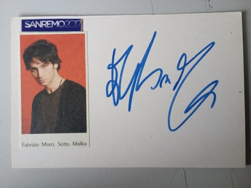 Fabrizio moro autografo - fabrizio,