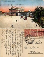 Catania, stazione centrale, viaggiata 1928 animata