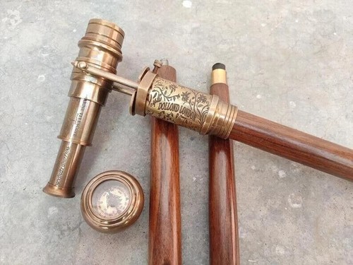 Bussola telescopio vittoriano