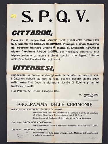 Ab14 manifesto ordine malta - ordine, di