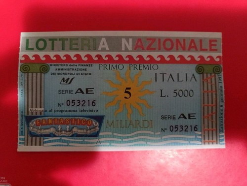 Biglietto lotteria nazionale - biglietto,