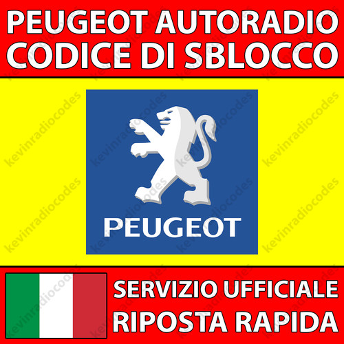 Peugeot radio codice - radio, di