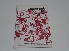 SOLEX CARBURATORE 32-34 TEIE ISTRUZIONI DI FUNZIONAMENTO CONTROLLO E REGOLAZIONE