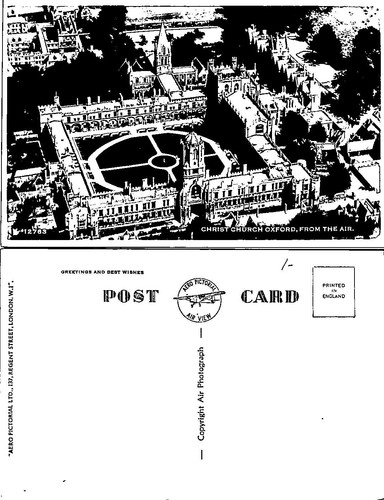 Christ church oxford - oxford, cartolina