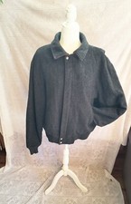Woolrich Vintage Uomo XL Cappotto Lana Grigio Plaid Interno Bomber Giacca Made In USA