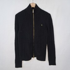 Cardigan Lauren Ralph Lauren in puro cashmere nero taglia M da donna