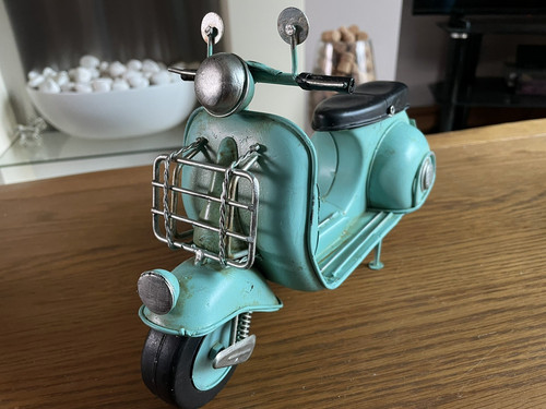 Classic blue vespa scooter - blue,