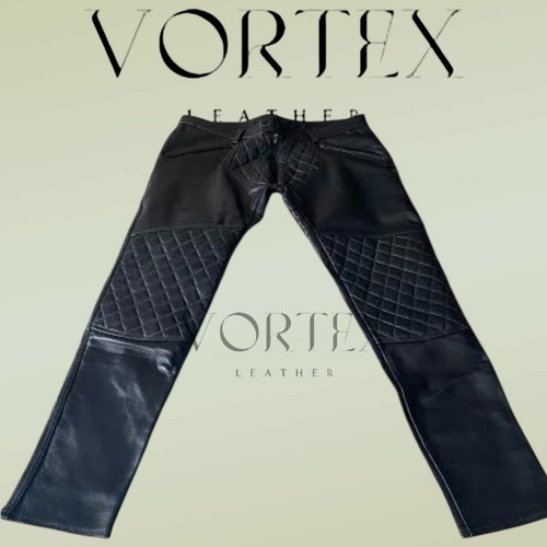 Pantalone uomo nero vera pelle