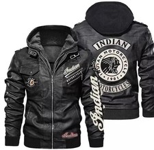 Giacca uomo indiana nera moto