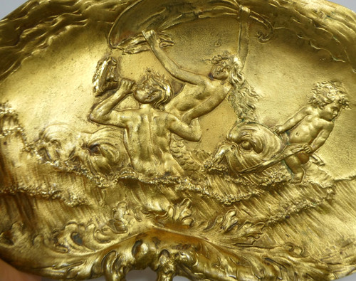 Vassoio bronzo rilievo - vassoio,