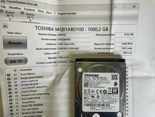 Toshiba 1TB 2,5" Sata III HDD 1800 Ore Uso