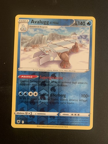 Carta pokemon avalugg reverse - carta,