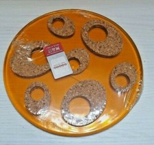 Sottopentola Sottotegame Arancio Acrilico Sughero Omada  Bomboniera *81429